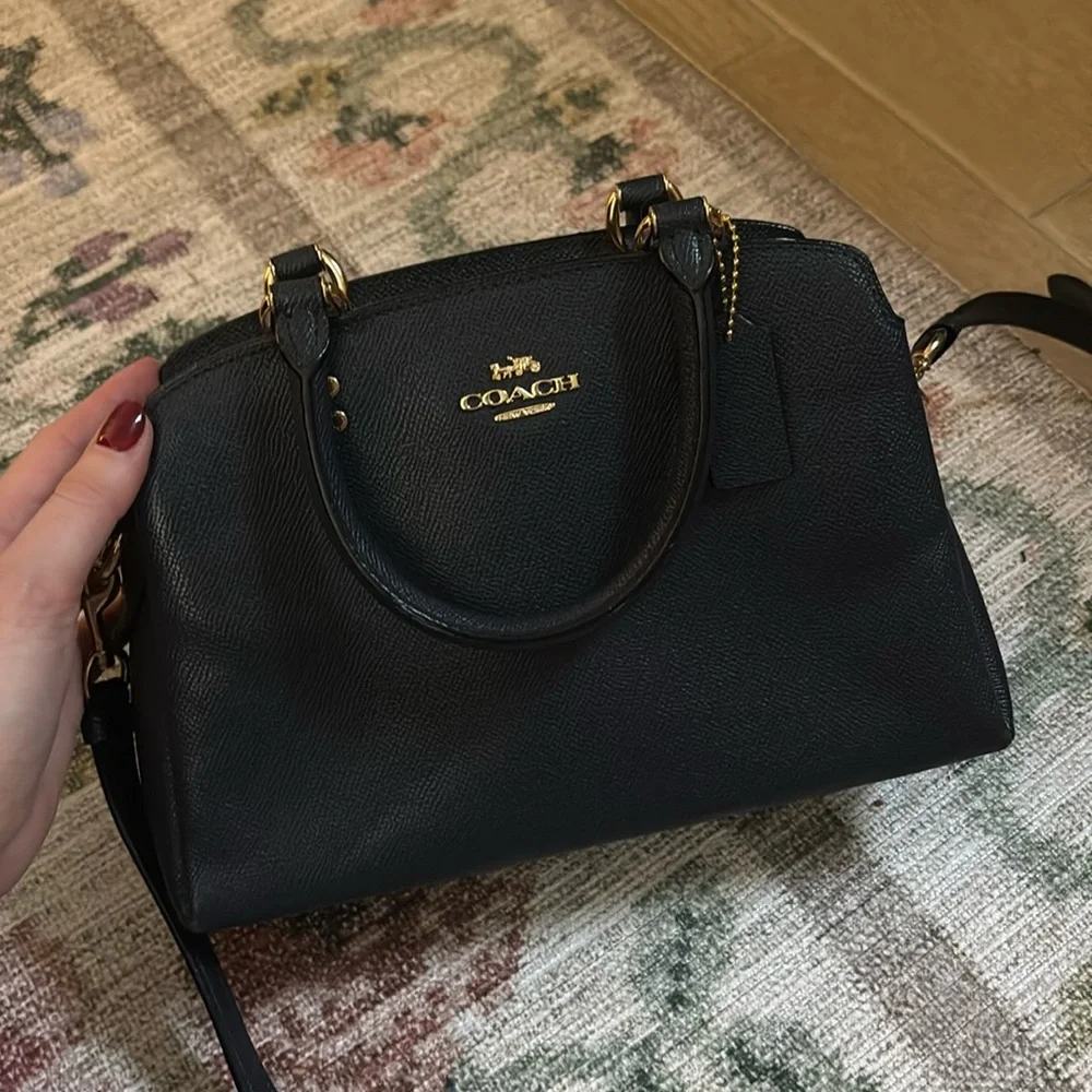 Navy coach bag and matching wallet - Picture 2 of 13